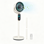 Adjustable Height Standing Fan with Remote Control, 8 Speed Quiet Floor Fan LED Touch Panel 12H Timer Oscillating Pedestal Fan for Home Bedroom Office - Image 4
