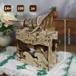 3d wooden puzzle Hand Whale music box Handmade Assembly Model kit Holidays birthdays Christmas gifts - Image 5