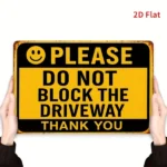 CIFbuy 2D Flat Printed Rectangular Aluminum Sign Keep Driveway Clear Theme Decorative Plaque for Home Entrance Parking Garage Mall Shop Lounge Farm 8x12 Inches (TikTok, temu pick-up service)