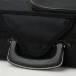 Durable Cloth Fluff Triangle Shape Case with Beige Lining for 4/4 Violin Black - Image 2