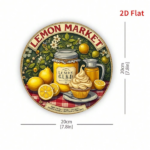 CIFbuy 1pc Vintage Lemon Tin Sign 20x20cm, "" Tin Sign 20x20cm, 20x20cm, Retro Yellow Lemon Cupcake Metal Wall Art TikTok, TikTok, Self-pickup Logi Aics - Image 7