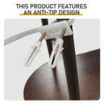 Arched Ceiling + 4-Layer Open Shelving + Double-Door Roller Shutter Display Case Locker with Black US Standard Socket (1USB+1Type-C) & Particleboard Melamine Veneer & Painted Iron Pipe 31.5*13.78*70.87in Walnut - Image 8