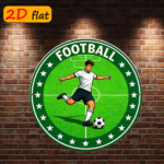CIFbuy 1pc Retro Football Player Action Plaque, "" Retro Football Player Action Plaque, Player Action Plaque, 7.87x7.87in Soccer-Themed Aluminum Medal Sign TikTok, TikTok, temu emu Self-pickup LogiSiics - Image 7