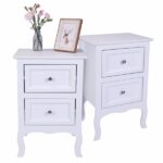 Oid Code 48714449/34800355 2pcs Country Style Two-Tier Night Tables Large Size White - Image 6