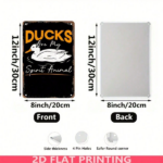 CIFbuy Vintage Ducks Are My Spirit Animal Metal Tin Sign 8x12 Inch Rustic Farmhouse Wall Decor For Kitchen Bathroom Office Durable Home TikTok, TikTok, Self-pickup Logiopics - Image 3