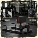 Black 3-in-1 Padded Push Up Sit Up Squat Machine: All-in-One Home Gym Fitness Equipment for Core & Lower Body Workout - Image 6