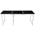 6ft Aluminum Alloy Folding Table black - Image 3