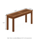 Tioman Malaysian Dark Red Meranti Wood Water-Resistant Outdoor Benches Brown - Image 4