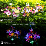 4-piece set of 160 LED 68 butterfly solar lights, used for garden and yard decoration, Christmas decorations, Mother's Day gifts for mothers - Image 5