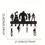 CIFbuy Mermaid Themed Wall Hook Set, Decorative Metal Hooks for Kitchen Bathroom Bedroom Entryway, Heavy Duty Hanging Organizer for Towels Keys Coats Hats Mugs, Cute Home Decor Unique Housewarming Gift (TikTok, temu pick-up service) - Image 9