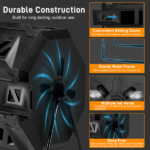 Outdoor Compost Tumbler Dual Chamber, Outdoor Tumbling Composter Dual Rotating Batch Compost Bin, 42 Gallon, Black - Image 8