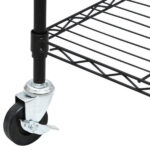 5-Tier NSF-Certified Steel Wire Shelving with Wheels Black - Image 7