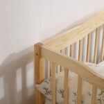 Vertical Fence Wood Painted Pine Toddler Bed with Bottom Drawer and Side Car Bed - Image 18
