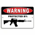 CIFbuy Rifle Metal Security Warning Sign for Responsible Gun Owners TikTok, temu pick-up service - Image 7