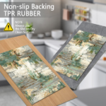 Three-piece kitchen rug set, non-slip and washable, abstract pattern kitchen hallway rug, soft and comfortable, suitable for sinks, floors, entrances, hallways and bathrooms. - Image 5