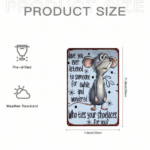 CIFbuy Whimsical Mouse 2D Flat Metal Art Sign 8x" Inch, Funny Quote Shoelace Ties Rustproof Waterproof Decor Sign 8x12 IikTok, Sign 8x12 IikTok, t Self-pickup Logiopics - Image 6