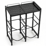 Vertical Stackable Water Jug Stand Holds Four 18.9L 5 Gallon Bottles, Multi-Functional Metal Water Bottle Organizer with Anti-Fall Top Shelf for Coffee Maker Kettle Storage - Image 2