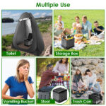 Portable Toilet with Carry Bag Foldable Emergency Toilet with Lid Trash Bags Camping Toilet Foldable Toilet for Car Indoor Outdoor Commode Travel Toilet Portable Toilet for Camping,Tent,Hiking,Boating - Image 7