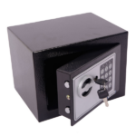 Mini Wall-in Style Electronic Code Metal Steel Box Safe Case 17EF Black - Image 35