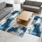Three-piece kitchen rug set, non-slip and washable, abstract pattern kitchen hallway rug, soft and comfortable, suitable for sinks, floors, entrances, hallways and bathrooms. - Image 8