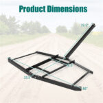 74" Heavy-Duty Drag Harrow with 80 lbs Load Capacity, Tow-Behind Leveling Tool for Driveway, Garden & Farm - Image 3