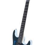 Lightning Style Electric Guitar with Power Cord/Strap/Bag/Plectrums Black & White - Image 11