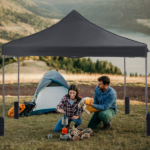 10x10 FT Pop Up Canopy Tent with Slant Legs and Carrying Bag, Easy Setup Outdoor Shelter for Patio, Garden, Beach, Grey (Shipment from Walmart) - Image 6