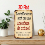CIFbuy 1pc French Les Toilettes Ne Sont Pas Une" Scène De Crime Metal Wall Plaque, 2D Flat Unframed Bathroom Sign, 2D Flat Unframed Bathroom Sign, Weatherproof 7.87*11. Pas Une ScènikTok, Pas Une ScènikTok, t Self-pickup Logiopics - Image 7