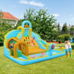 Inflatable castle for children with inflator 450W, slide, jump area, climbing wall, 395 x 350 x 260 cm - Image 19