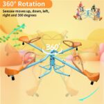Outdoor Kids Spinning Seesaw Sit and Spin Teeter Totter Outdoor Playground Equipment Swivel Teeter Totter for Backyard - Image 9