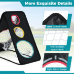 Double-Sided Golf Chipping Net - 5 Target Zones, 420D Oxford Fabric, Black - Image 8