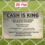 CIFbuy Cash Is King 2D Flat Metal Sign, Wall Decor Plaque Waterproof Outdoor Art, Decoration For Home Garden Bar 7.87*11.81in Flat Metal SikTok, Flat Metal SikTok, Self-r ckup Logiopin - Image 4