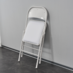 Same Code 71155989 6pcs Elegant Foldable Iron & PVC Chairs for Convention & Exhibition White - Image 32