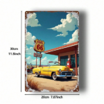 CIFbuy 1pc Vintage Metal Sign 8x12 Inch, Rustic Classic" Classic Car Gas Station Wall Plaque, Plaque, Waterproof Rustproof Retro Auto Garage De Inch, Rustic ClaikTok, Inch, Rustic ClaikTok, t Self-pickup Logiopics - Image 2
