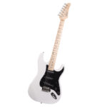 GST Stylish Electric Guitar Kit with Black Pickguard White - Image 6