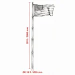 20FT Heavy Duty Telescoping Flagpole Kit, 3x5 American Flag for Outside - Image 2
