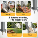 Silver Outdoor 3-Step Iron Handrail - Image 8