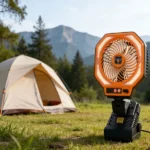 USB Rechargeable Camping Fan Portable Outdoor Foldable 3 Levels Tent Fan W/ LED Light (US Logistics For USPS/DHL/Fedex/UPS. No designated logistics accepted TK/TMEU only For self-pickup - Image 2