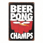CIFbuy 1pc Beer Pong Metal Sign 8x12 Inch, Iron Art Decorative Plaque, Durable 2D Flat Indoor Wall Art, Minimalist Man Cave Bar Room De TikTok, TikTok, ble 2D Self-pickup Logiopics - Image 8