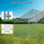 Replace 2952922 13 x 10 ft Large Metal Chicken Coop, Walk-in Poultry Cage Chicken Hen Run House with Waterproof Cover, Rabbits Cats Dogs Farm Pen for Outdoor Backyard Farm Garden - Image 11