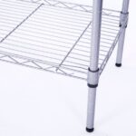 XM-304B Rectangle Carbon Steel Metal Assembly 5-Shelf Storage Rack Silver Gray - Image 15