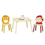 Kids Table and 2 Chairs Set, 3 Pieces Toddler Table and Chair Set, Wooden Activity Play Table Set (Lion&Monkey)-Does not support self pick up - Image 12