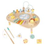 7-in-1 Wooden Baby Activity Table 12M+ Sensory Play Table with Music & Shape Sorting - Image 2