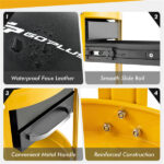 Workshop Creeper Seat with Removable Padded Seat and Drawers-Yellow - Image 7