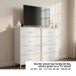 2/4-Drawer Dresser with Metal Frame & Wood Top, Fabric Storage Organizer, White - Image 3