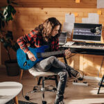 39in Electric Guitar H-H Pickups Trans Blue suit for Heavier Rock - Image 14
