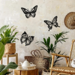 CIFbuy Vintage 3-Piece Butterfly Wall Art Set Metal Home Decor for Living Room Bedroom (TikTok, temu pick-up service) - Image 4
