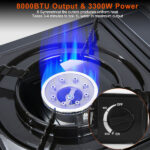 3300W Portable Camping Stove Butane Canister Dual Fuel Burner Piezo Electric Ignition Single Burner with Automatic Tank Ejection Overpressure Cut Off Carry Case for Camping Hiking Picnic Fishing BBQ - Image 2