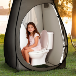 Portable Outdoor Pop-up Toilet Dressing Fitting Room Privacy Shelter Tent Black - Image 10