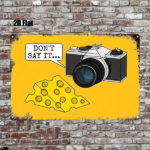 CIFbuy Vintage Camera & Cheese Metal Tin Sign 8x12 Inch, Retro Farmhouse Kitchen Decor, Antique Cafe Bar Garage Wall Art, Classic 2D Pl TikTok, TikTok, tchen Self-pickup Logiopics - Image 8